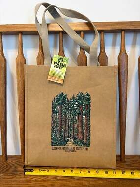 Redwood National and State Parks California Washable Paper Tote Bag